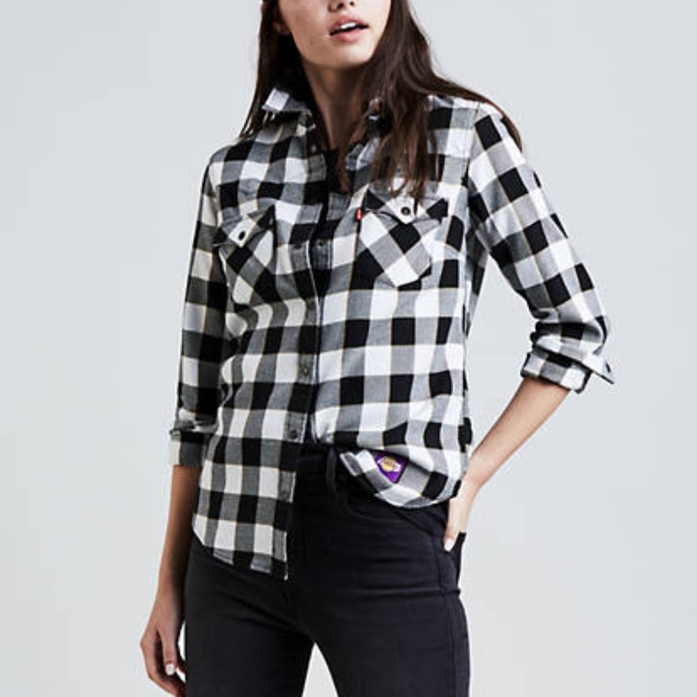 Levi's Lakers NBA Western Plaid Shirt
